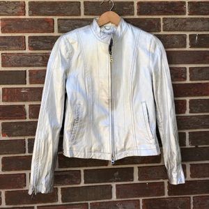Wilson’s Silver Genuine Leather Jacket